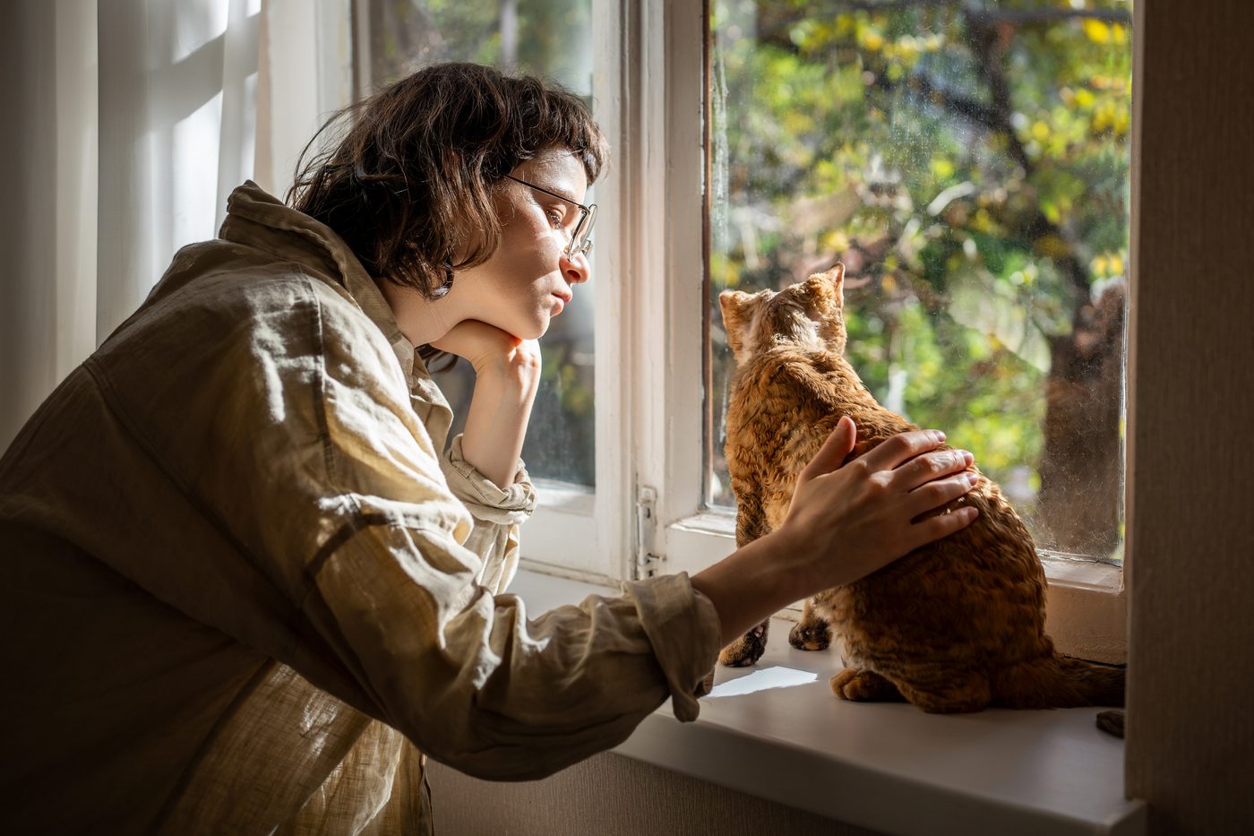 A calm, comfortable moment at home